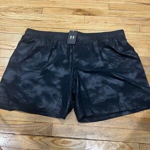 Under Armour Black Woven Emboss Athletic Shorts
